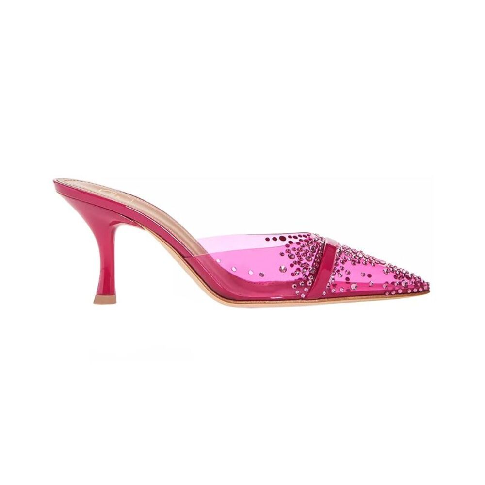 Malone Souliers Womens Joella Crystal-Embellished Mules 37 Pink - NIB $795 - Picture 3 of 7